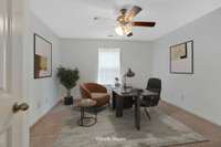 Virtually staged. The upstairs bonus room can be used in so many ways! Need a private home office space? This is the PERFECT solution!