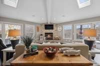 Enjoy your lake home year round with the cozy fireplace