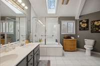 Full Bath with shower and jacuzzi tub combo