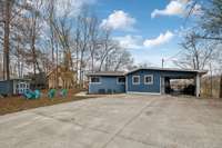 Large concrete drive, big enough for your trailer, RV or ATV.