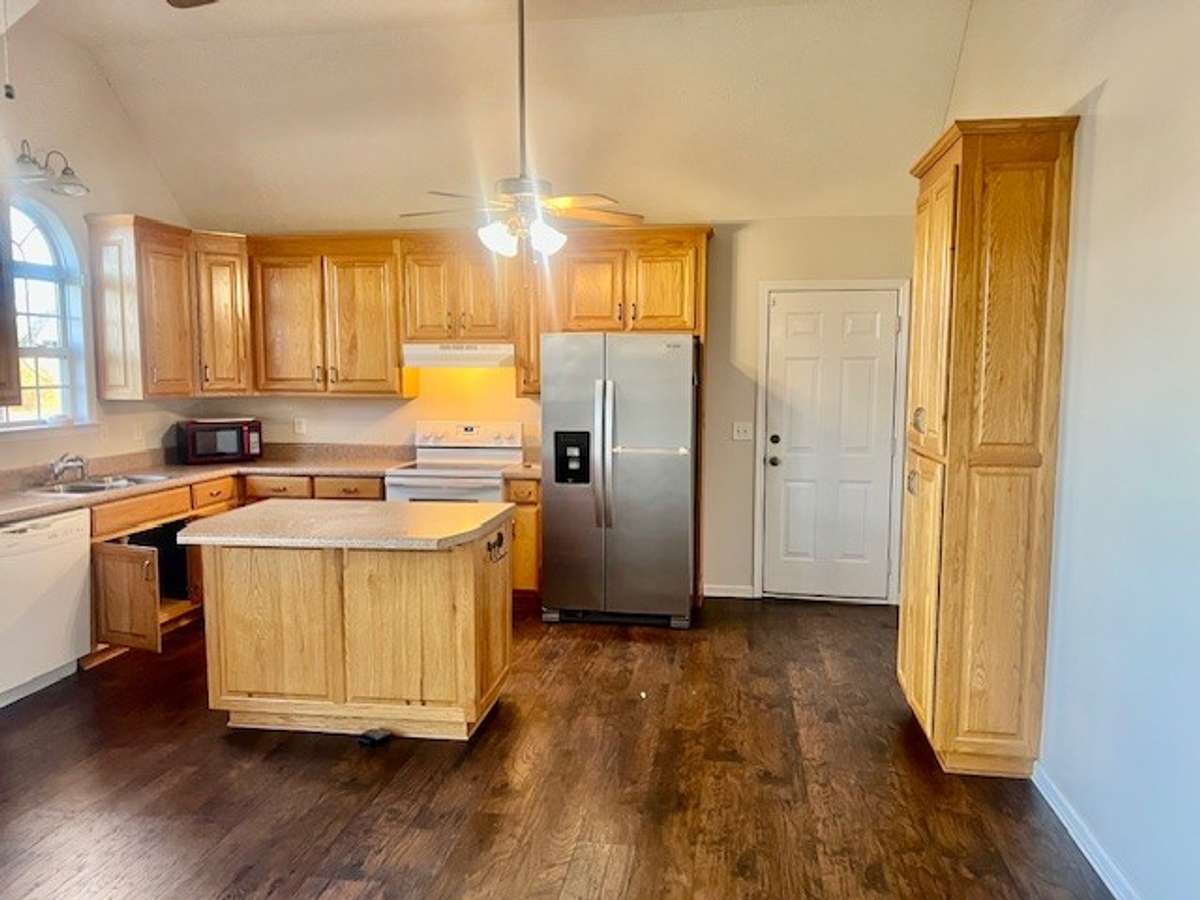 Kitchen with new paint through out home.