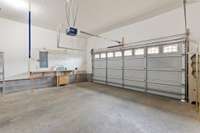 Large two-car garage