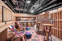 A conditioned Tasting Room w storage for 800 + - Bottles Your own private cellar for your personal pleasure and your special guests who are invited downstairs for a taste