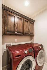 Samsung washer and steam dryer are included.