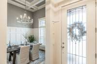 Formal dining room on the right when entering the home.
