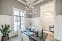 Gorgeous ceiling in this room.