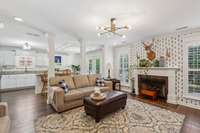 Living room and kitchen adjacent.