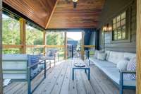 Covered carriage house porch