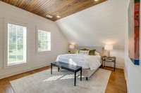 Spacious carriage house bedroom