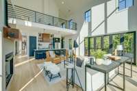 This entire space features views of the river over the huge back deck.