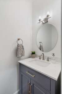 Half bath down for guests!