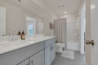 Second Full Bath "Jack and Jill" - connects to both bedrooms