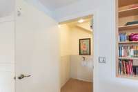 This is the lift. It has access from the garage, the first floor or this room.