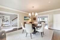 9 ft or more ceilings downstairs.