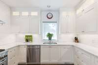 Cabinets are custom and full inset. 16 drawers for easy access.