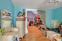 Dorm size/style room off bath.  Individual measurements 12.5 x 12.5 and 17.5x 10