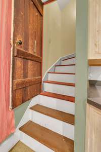 Staircase to kitchen.