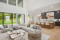Virtually Staged Photo for Inspiration Only & to Showcase How Space Can Be Used.