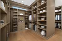 Virtually Staged Primary Closet
