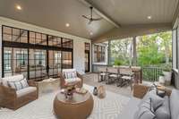 Virtually Staged Back Porch
