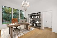 Virtually Staged Detached Home Office or Guest Room