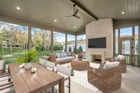 Virtually Staged Back Porch
