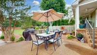 Want a place for outdoor dining?  There is plenty of space.