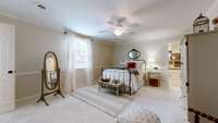This is bedroom 2.  Don't miss the added room to the right of the bed.
