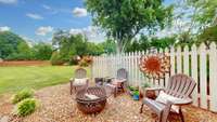 You even have a spot for a firepit!
