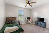 3rd Bedroom with walk-in closet and new carpet