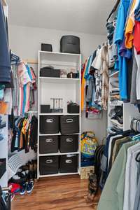 Newly renovated spacious closet in Master Bedroom