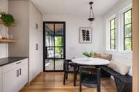 The breakfast nook gets amazing morning light.