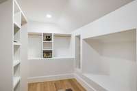 Upstairs primary walk-in closet