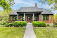 The unique brick exterior is due to the fact that the vintage bricks are box formed, iron spotted Workingham bricks that may date back prior to the home's construction in 1935.