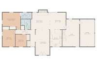 Marketing generated floor plan - the laundry & storage rooms are the original garage and NOT include in the total SF