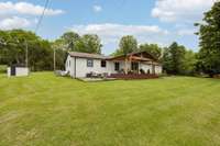 Home features 3 bedrooms, 2 completely renovated baths, approx 1600 sf and a two car garage converted to ideal storage & laundry-mud room space