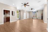 Spacious Bonus room with wet bar