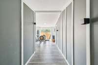 Beautiful Foyer. Solar lights to light the way.