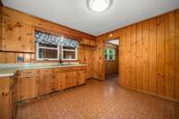 Make this kitchen your own with the style of these original cabinets!