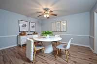 Dining Room virtually staged.
