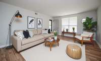 Living Room virtually staged.