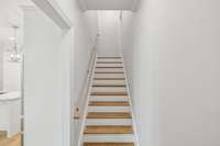 Stairs to bonus room. Brand new.