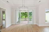 Dual sliding doors.