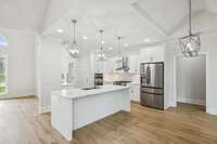 Brand new kitchen with 3/4" wood cabinets and all soft close hinges.