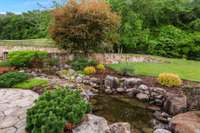 Water feature, creates the perfect ambiance to sit and relax a while.