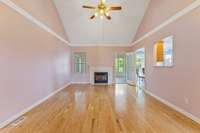 Gleaming hardwood floors