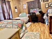 One of the two bedrooms. Both are nice size