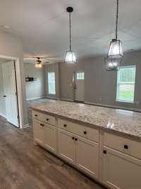 View from kitchen of great room