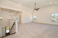 Upstairs is a huge loft style bonus room