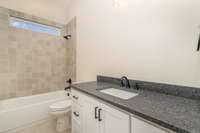 Second full bathroom downstairs has tub/shower combo